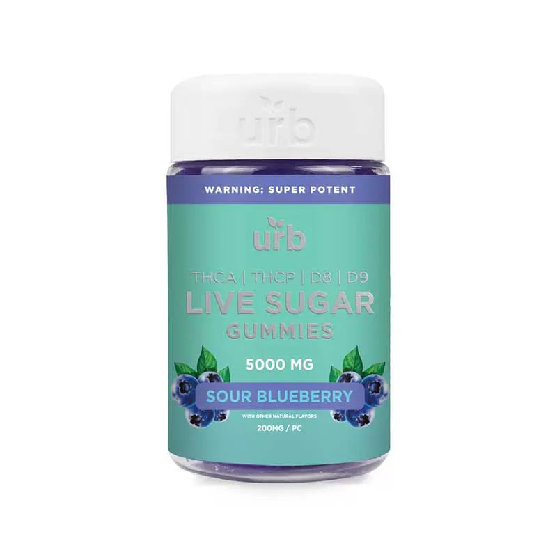 Urb THC.(A) Live Sugar Gummies | Sour Blueberry – 5000mg